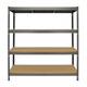 image 2 of Monster Racking Q-Rax Heavy Duty Storage Shelving, 160cm W, 60cm D, Grey Grey