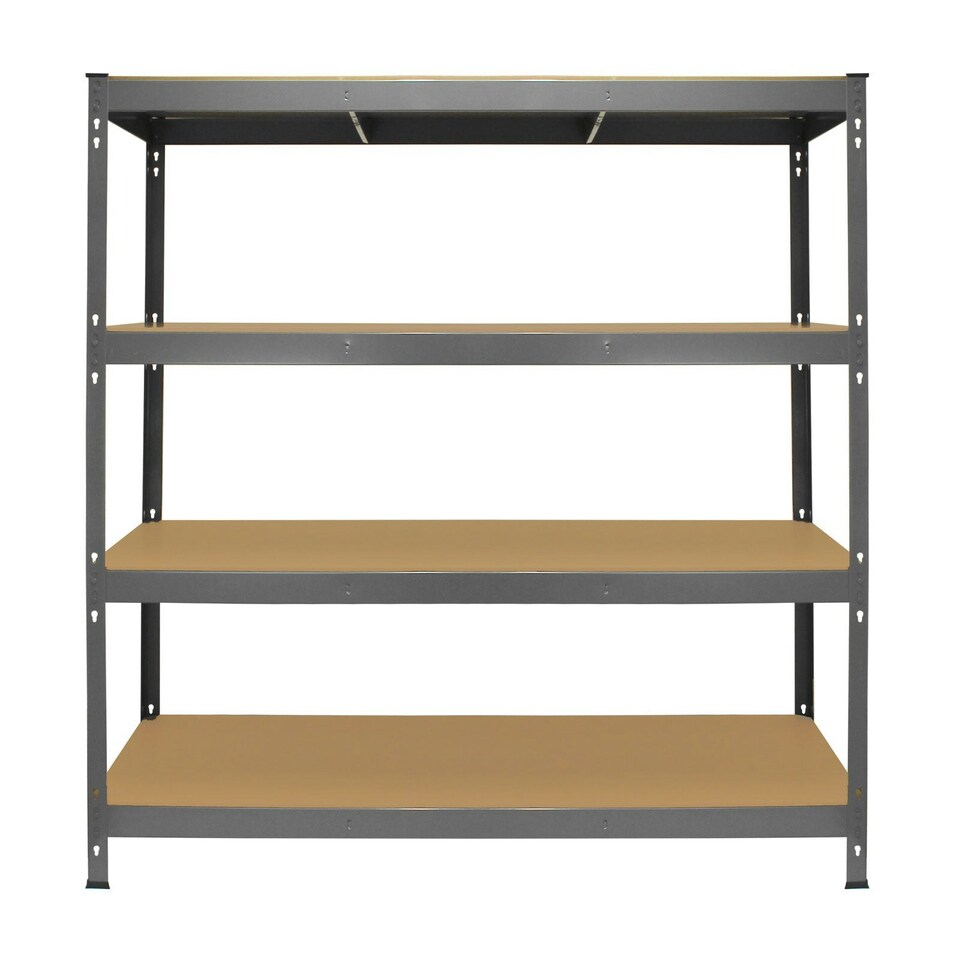 image 1 of Monster Racking Q-Rax Heavy Duty Storage Shelving, 160cm W, 60cm D, Grey Grey