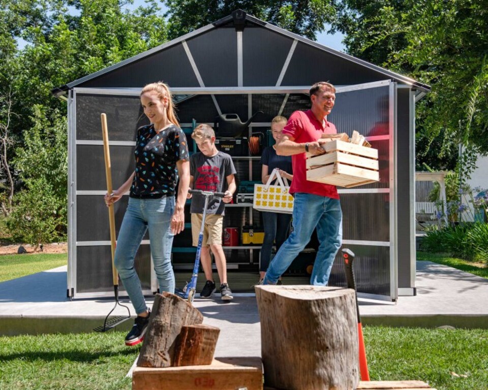image 1 of Yukon 11X21.3 Shed - Polycarbonate - L643 x W332 x H252 - Dark Grey