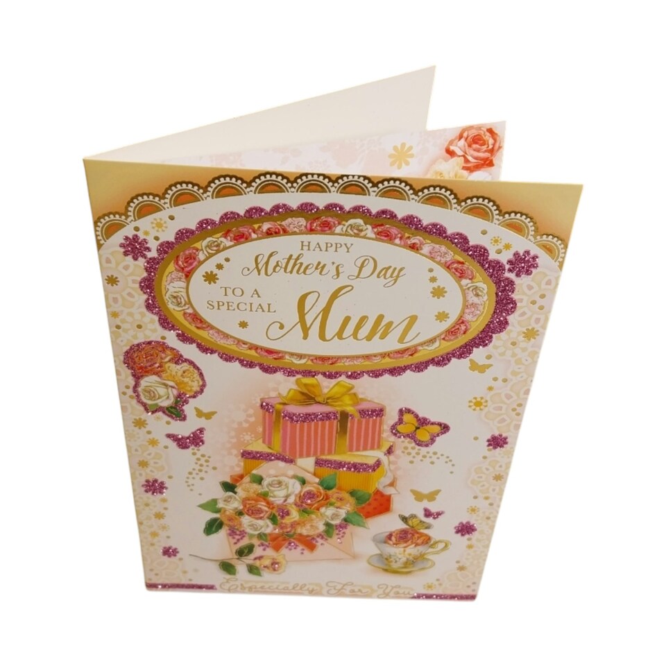image 1 of To A Special Mum Roses And Gift Design Mother's Day Card