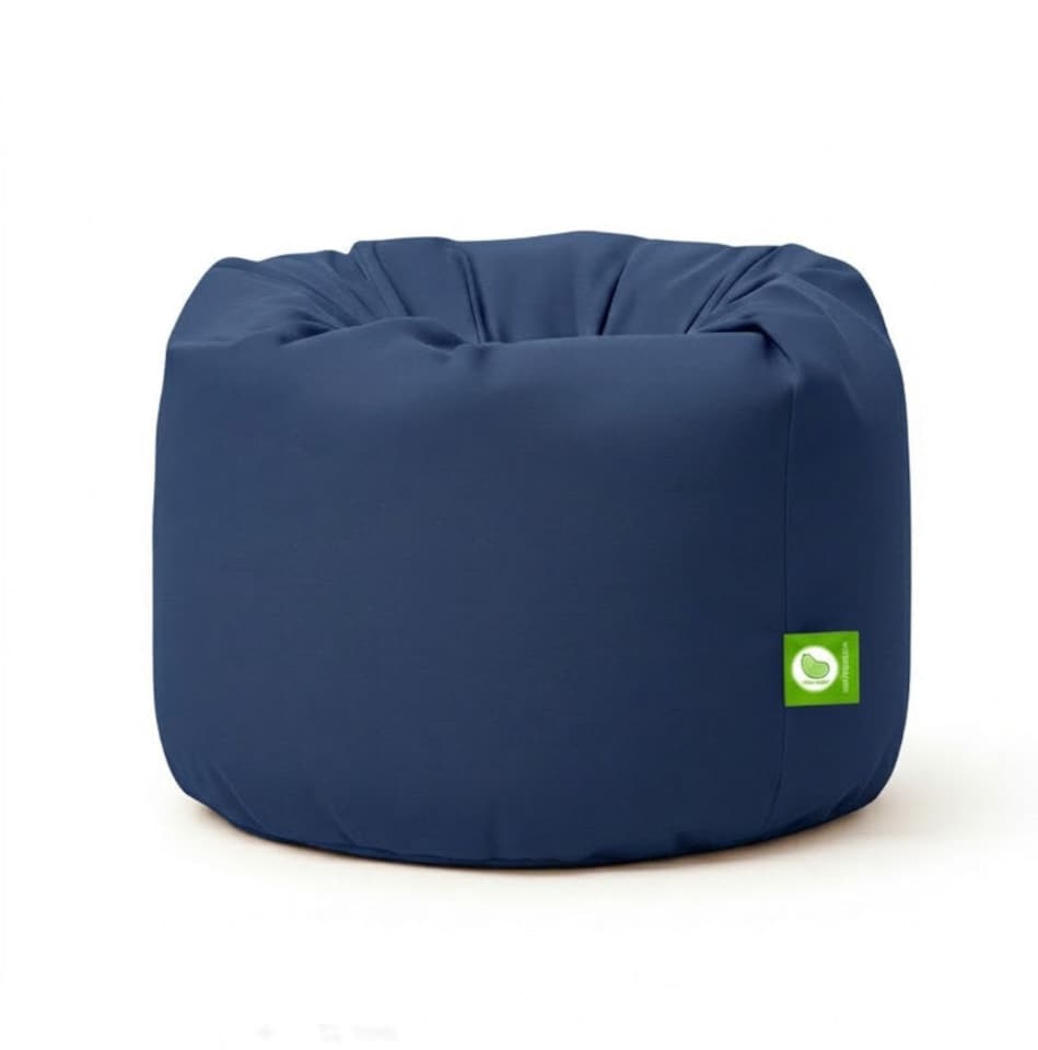image 1 of Bean Lazy Navy Blue Cotton Bean Bag Teen and Adult Size