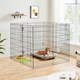 image 2 of Yaheetech 8-Panel Metal Pet Playpen, 61 × 107 cm Black