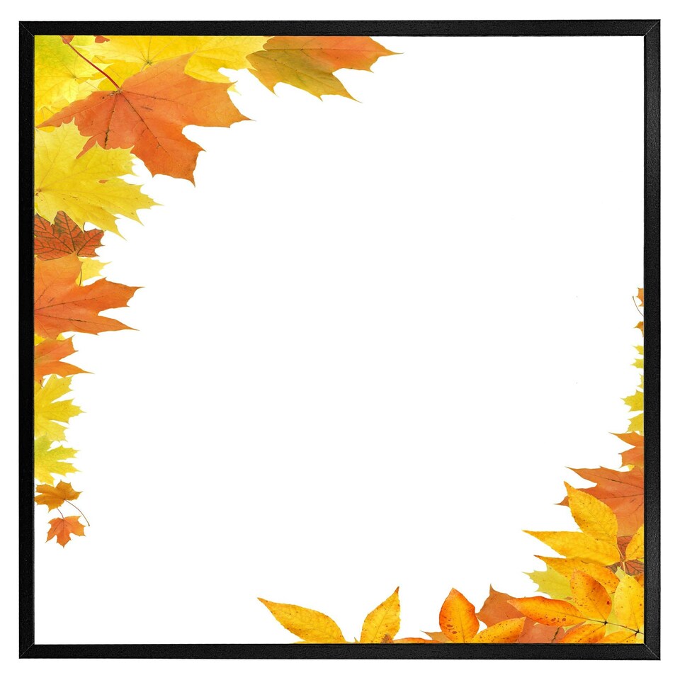image 1 of Yellow autumn border (Picture Frame) White | XS