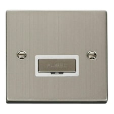 SE HOME Stainless Steel 13A Fused Ingot Connection Unit White | Stainless Steel