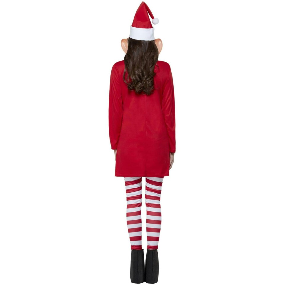image 1 of Elves Behavin´ Badly Womens/Ladies Elf Christmas Costume - Red/White - S S