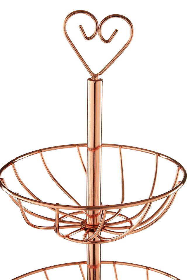 image 1 of Interiors by Premier Fruit Basket, Contemporary Copper Finish Wire Bowl For Storing Fresh Fruit, Durable Metal Construction | Gold
