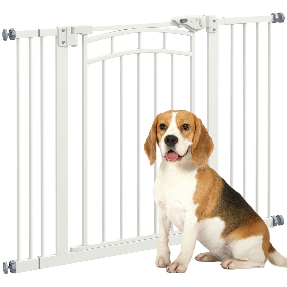 image 1 of Pressure Fit Safety Gate w/ Auto Closing Door, for Small Medium Dogs, 74-100cm