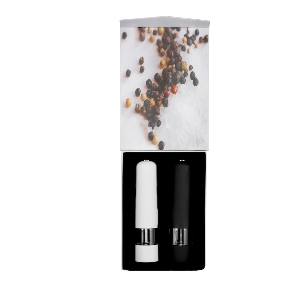 image 1 of XD Collection Electric Salt And Pepper Mill Set - White - One Size