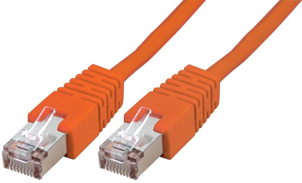 PRO SIGNAL - RJ45 to RJ45 Cat5e S/FTP Ethernet Patch Lead 1m Orange