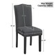 image 3 of Yaheetech Set of 2 Modern Fabric Upholstered Dining Chairs Grey | Dark Grey
