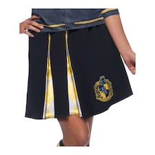Harry Potter Girls Hufflepuff Costume Skirt - Black/Yellow/Grey - One Size One Size