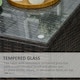 image 3 of Outsunny Side Table Furniture Tempered Glass Garden Patio Wicker Brown