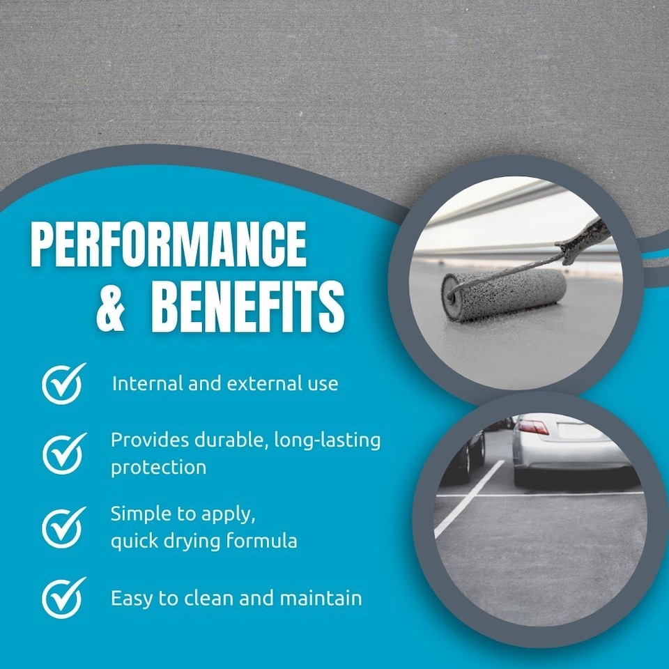 image 1 of Heavy Duty Floor Paint, Mid Grey, Premium Protection for High Traffic Areas, Anti-Slip Finish, Concrete, Stone, Metal and Tarmac, 5L