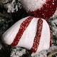 image 9 of 28cm Red and White Glitter Candy Stripe Sweet Hanging Christmas Decoration