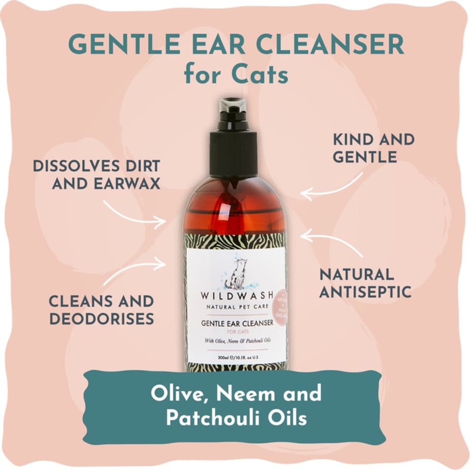 image 1 of WildWash Gentle Ear Cleanser for Cats 300ml