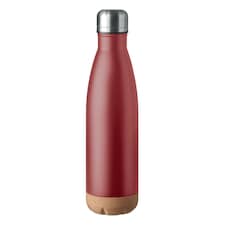 MidOcean Aspen Cork Double Wall 500ml Water Bottle - Burgundy - One Size Purple | One Size