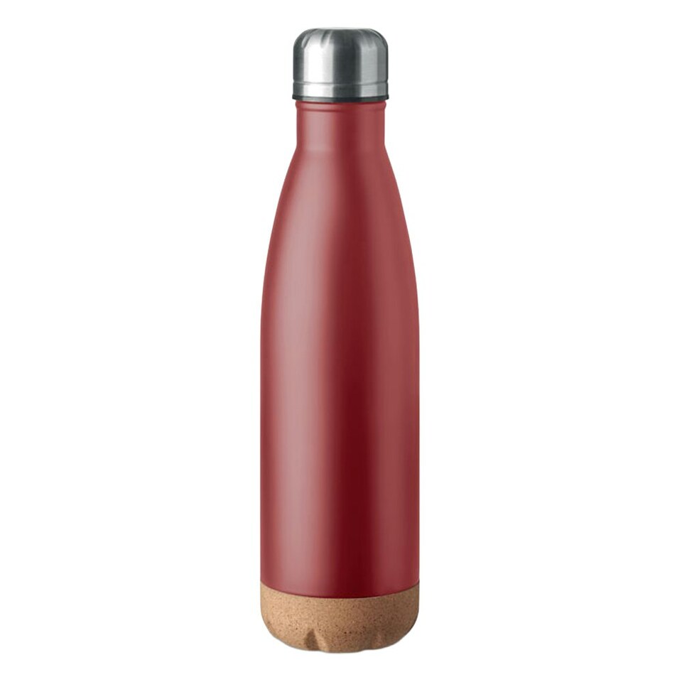 image 1 of MidOcean Aspen Cork Double Wall 500ml Water Bottle - Burgundy - One Size Purple | One Size