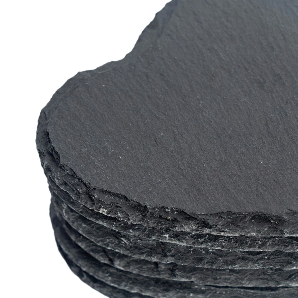 image 1 of Argon Tableware Heart Slate Placemats - 25cm - Pack of 24