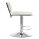 image 3 of Interiors by Premier White Seat And Chrome Base Bar Stool, Adjustable Height Kitchen Bar Stool, Footrest Swivel Barstool