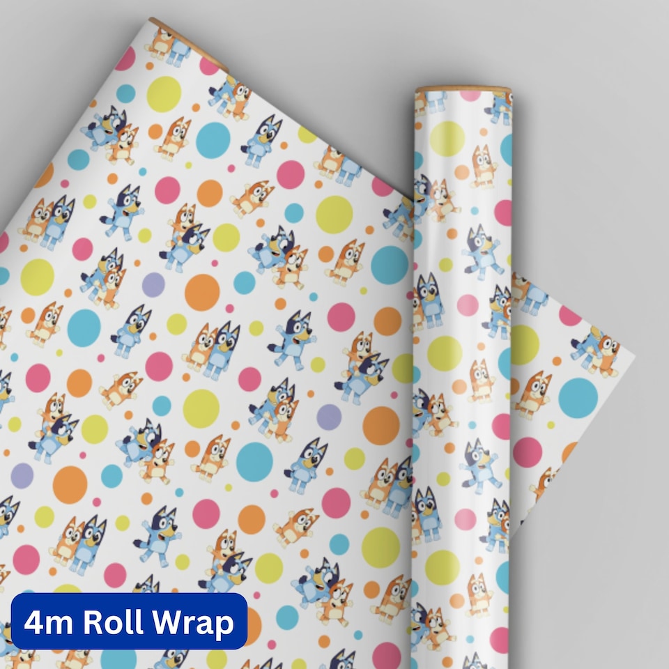 image 1 of Bluey 4m Roll Wrapping Paper