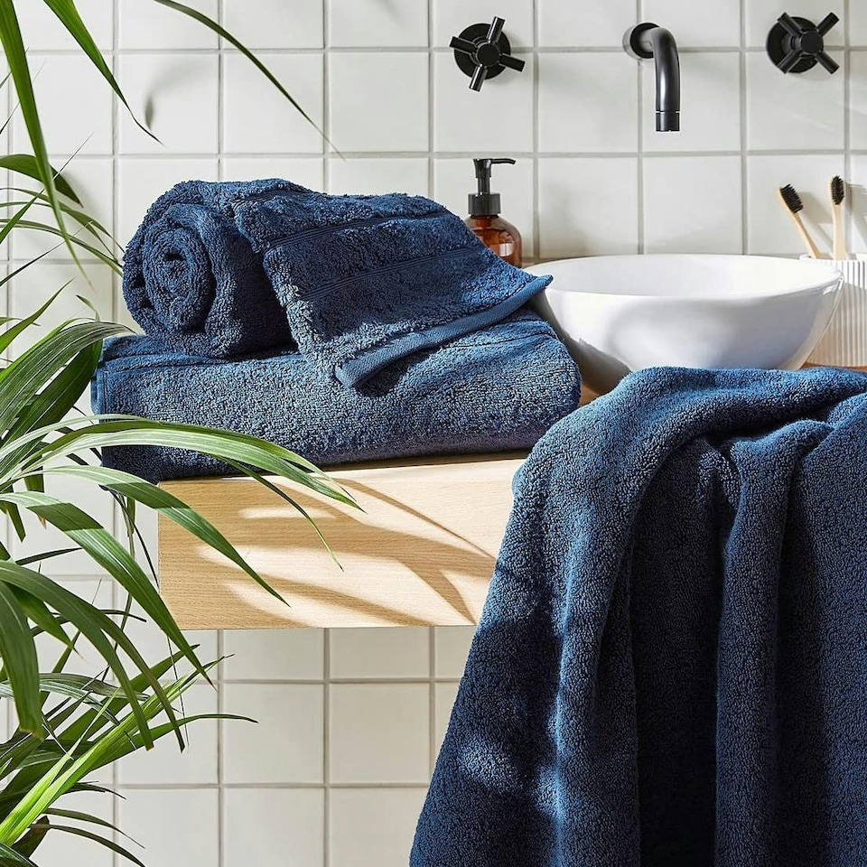 image 1 of Hotel Luxury Heavyweight 800GSM Towels - 100% Cotton Blue | Navy | Bath sheet