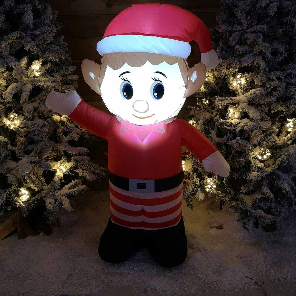 image 1 of 150CM Self Inflating LED Inflatable Christmas Elf Decoration