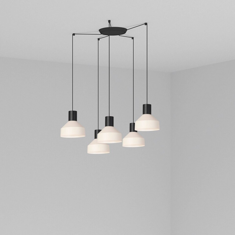 Kombo Cluster Pendant Ceiling Light Beige, E27
