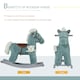 image 4 of HOMCOM Kids Plush Ride-On Rocking Horse with Plush Toy Sound Handle Grip