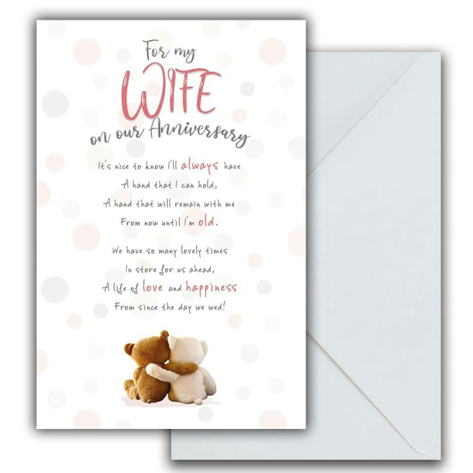 Stuffed with Love, Wife Anniversary Card, Anniversary Card for Wife, Congratulations on our Anniversary Card