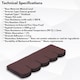 image 7 of Premium Asphalt Roof Shingles - Fish Scales Design 80 x 31.5 cm Weather Resistant Roofing Felt (25 Pcs)
