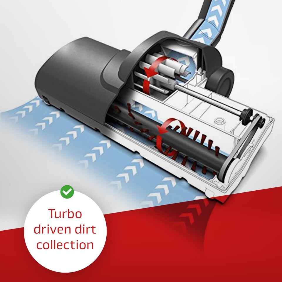 image 1 of SPARES2GO Turbo Brush Head for Guild Vacuum Turbine Floor Tool 16L 30L GWD16 GWD30 (35mm)