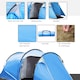 image 6 of Outsunny 3 Man Camping Tent with 2 Rooms Porch Vents Rainfly Weather-Resistant