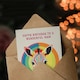 image 3 of Fun Rainbow Stripes Bauhaus Bright Funky Mam Her Birthday Card