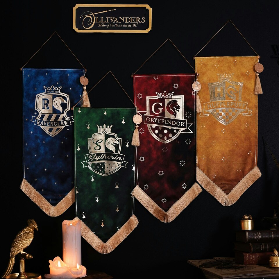 image 1 of Warner Bros Harry Potter Alumni Hanging Banner Hufflepuff