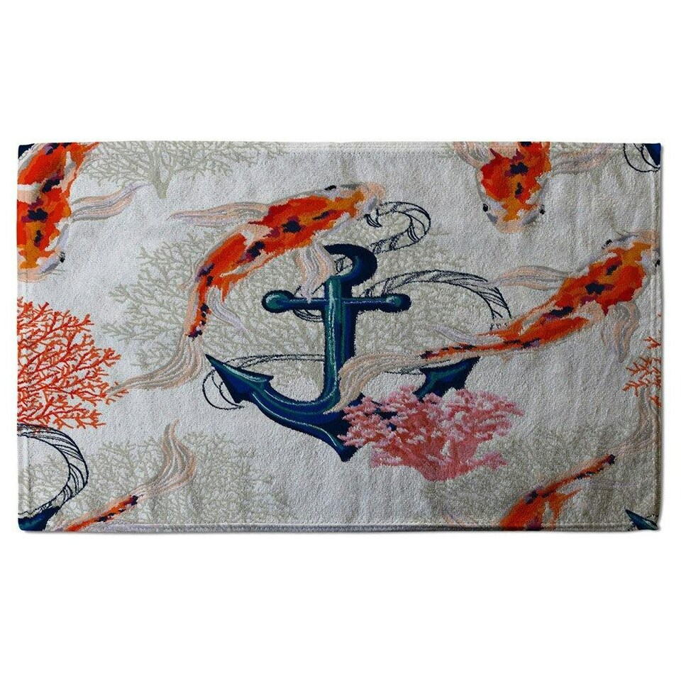 image 1 of Anchor & Fish (Kitchen Towel)