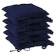 image 1 of Harbour Housewares Square Garden Chair Seat Cushions - Navy - Pack of 6 Blue