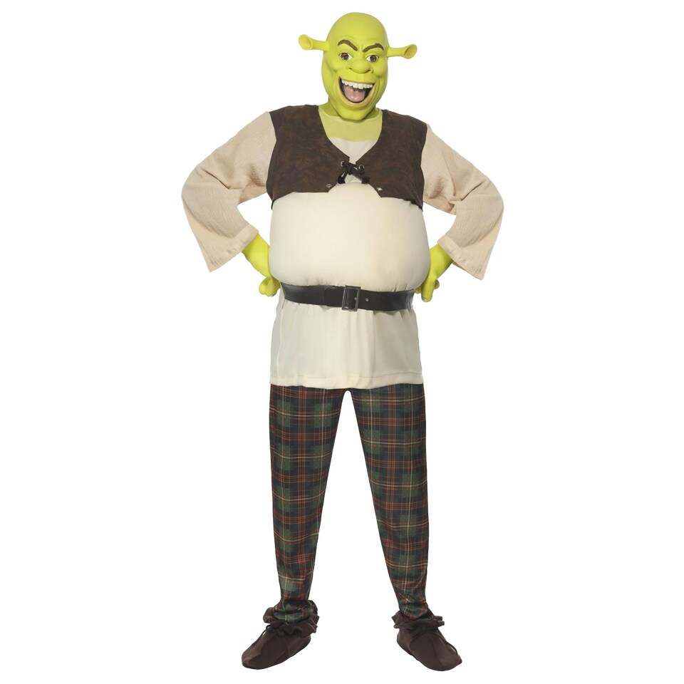image 1 of Shrek Mens Costume Set - Cream/Brown - M M