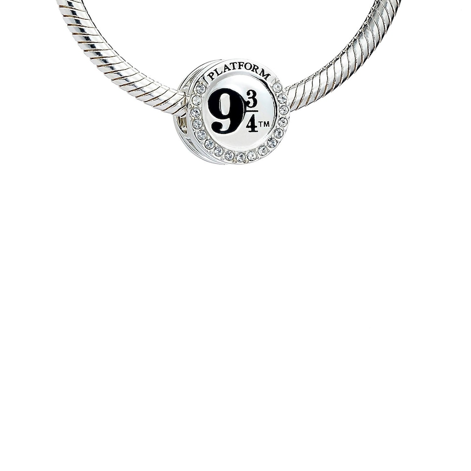 image 1 of Official Harry Potter Sterling Silver Platform 9 3/4 Spacer Bead with Crystal Elements - SB0011