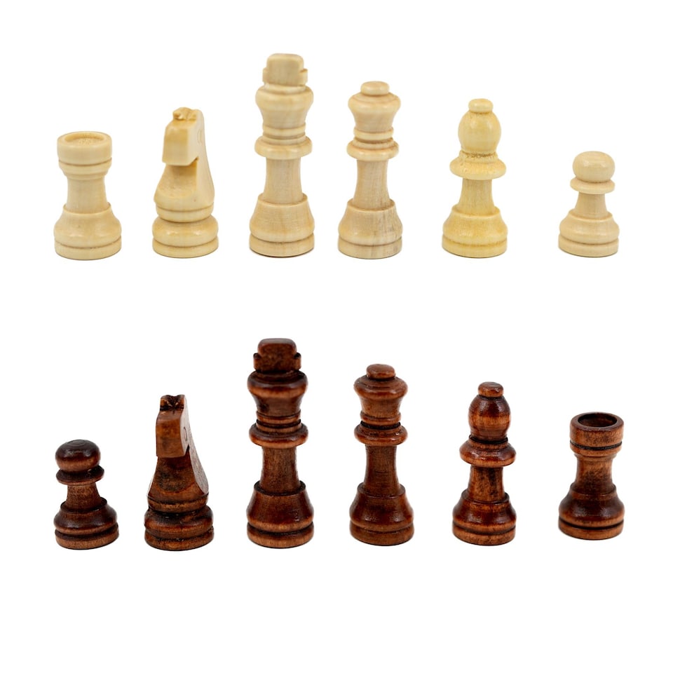 image 1 of The Magic Toy Shop 3-in-1 Chess Draughts Backgammon Compendium Wooden Board Game Set