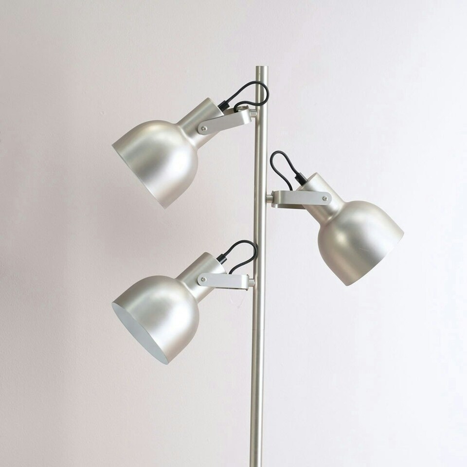 image 1 of ValueLights Albie Chrome 3 Way Adjustable Directional Floor Lamp