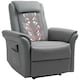 image 1 of HOMCOM Recliner Armchair with 3D Kneading Massage, Breathable Leather Recliner Chair with Back Massager and Headrest, Electric Reclining Chair with Footrest, Remote, USB Port, Side Pockets for Home | Grey | One Size