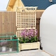 image 9 of Outsunny Wood Planter with Trellis for Climbing Plants Vines Planter Box Brown