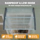 image 5 of Outsunny Door Canopy Awning Outdoor Window Rain Shelter for Door 100 x 75cm | Clear | Clear | 1