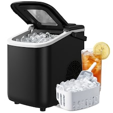 HOMCOM Countertop Ice Maker Machine Self-Cleaning 2 Sizes Black