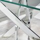 image 3 of Furniturebox Leonardo 4 Glass And Chrome Metal Dining Table