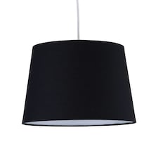 Black Cotton 28cm Tapered Cylinder Pendant or Lamp Shade Black