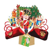 Happy Christmas / Nutcracker Open Christmas Pop Up Card XPOP034