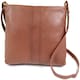 image 1 of Soft Premium Leather Shoulder / Cross Body Bag Brown | Tan
