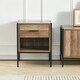 image 7 of Living and Home One-Drawer Wooden Nightstand Table