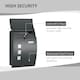 image 8 of HOMCOM Weatherproof Wall Mounted Letter Box Post Box with Keys Anthracite Grey Grey